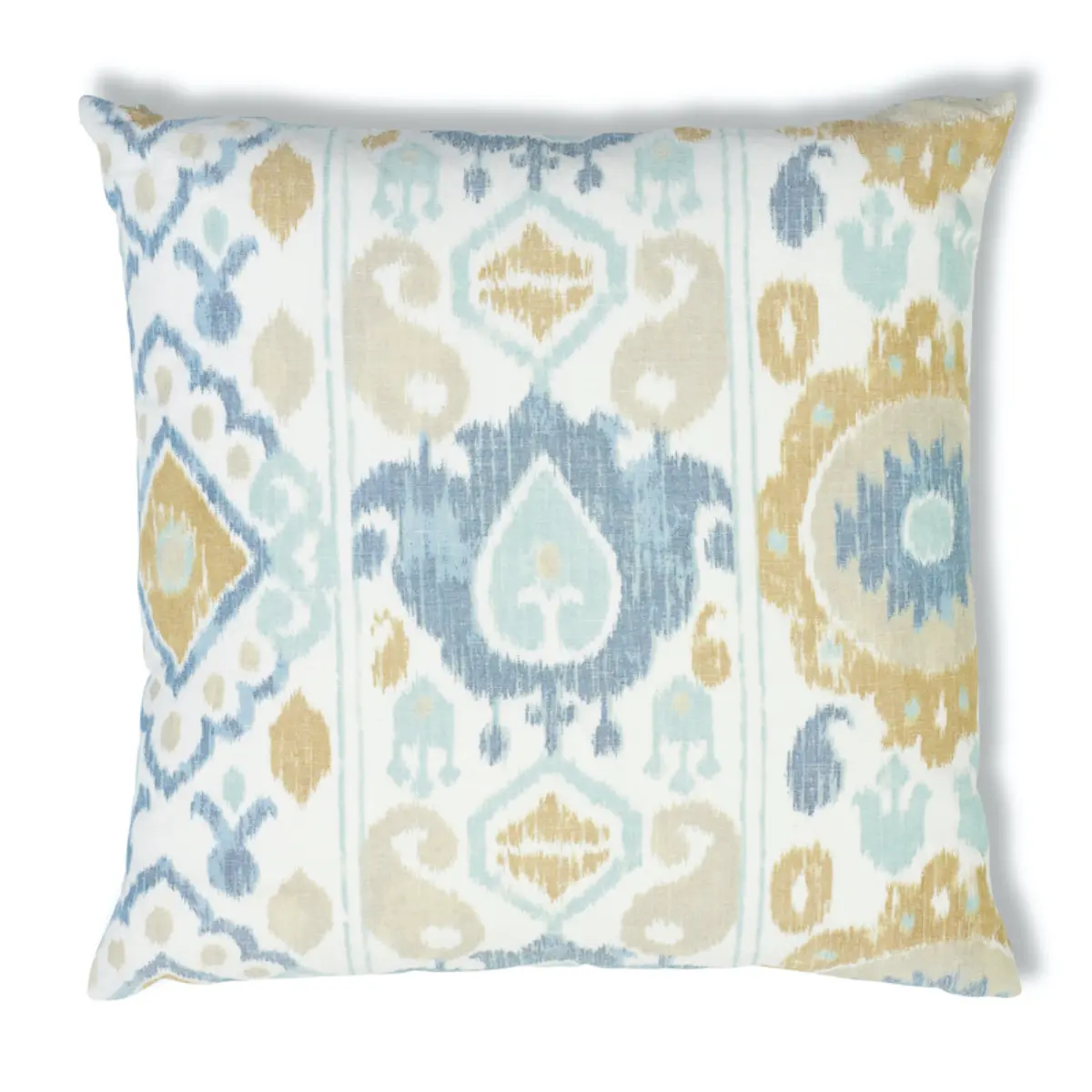 Elizia Ikat Pillow_ SKY & OCHRE