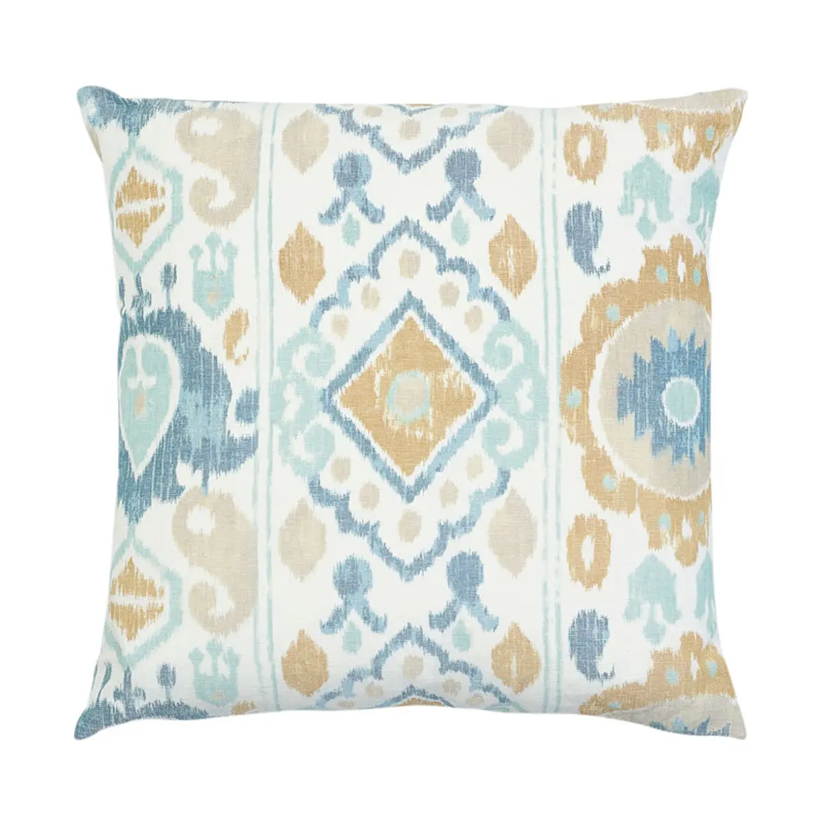 Elizia Ikat Pillow_ SKY & OCHRE