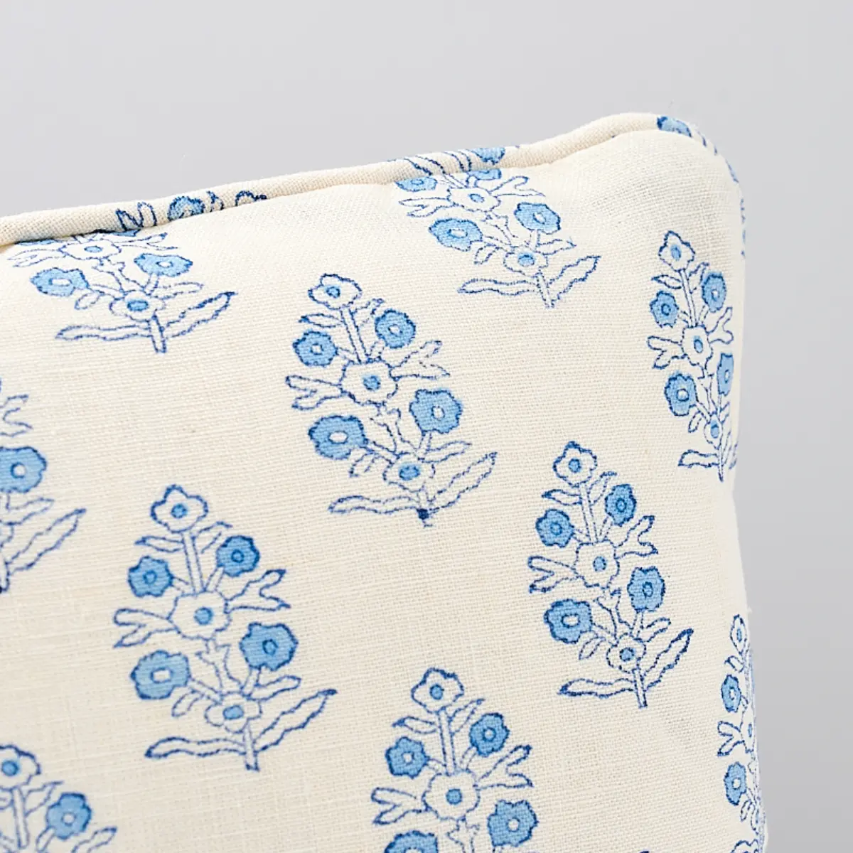 Aditi Hand Blocked Print Pillow_ BLUE & WHITE