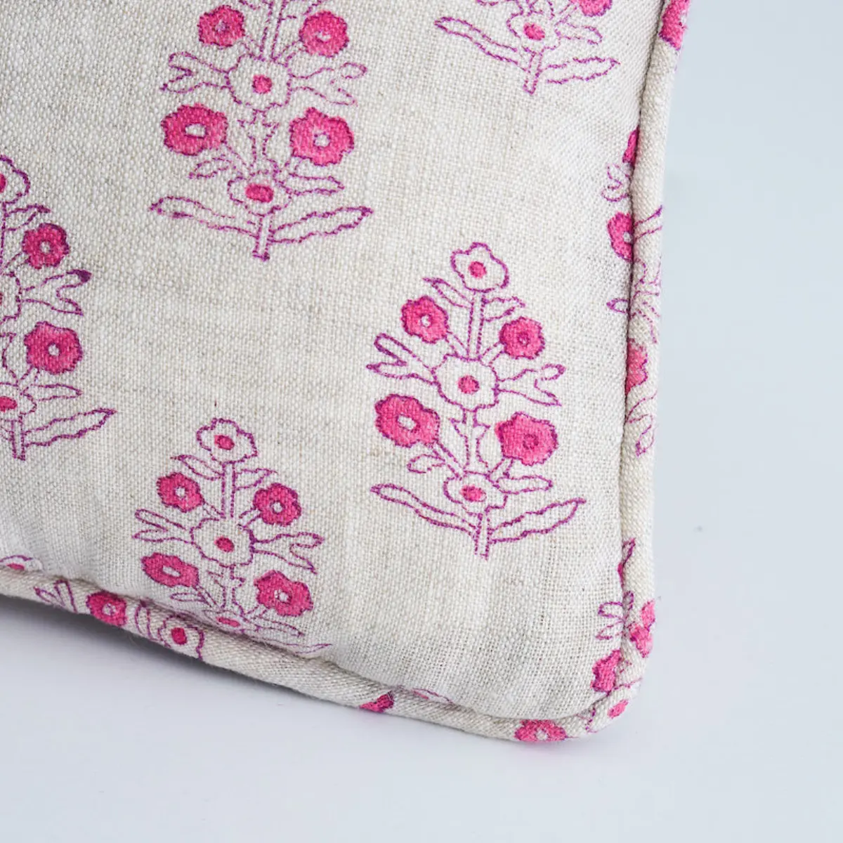 Aditi Hand Blocked Print Pillow_ PINK