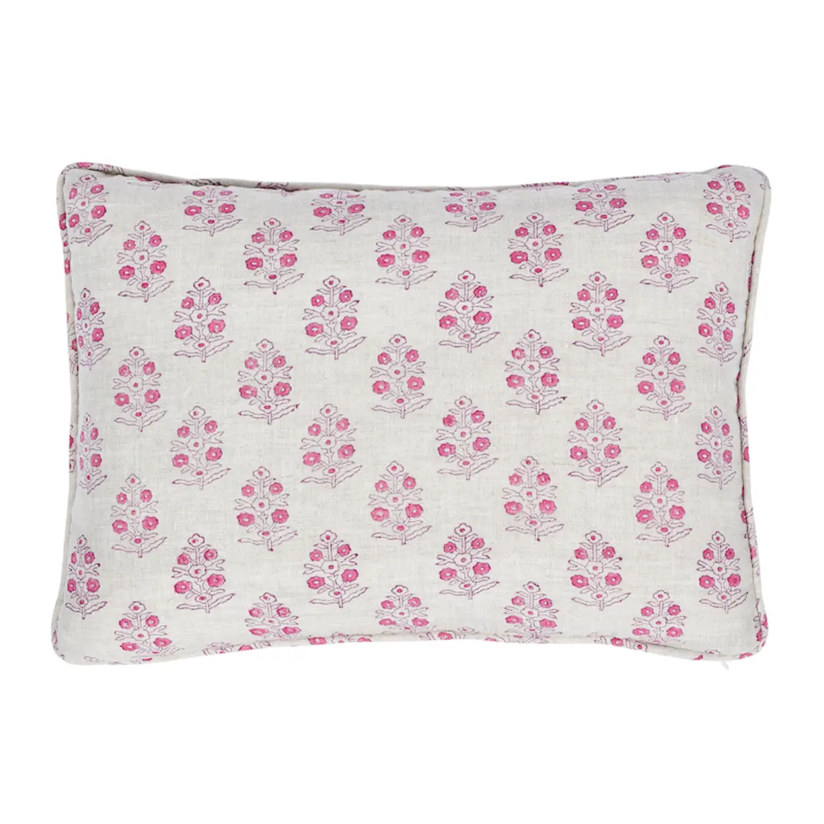 Aditi Hand Blocked Print Pillow_ PINK