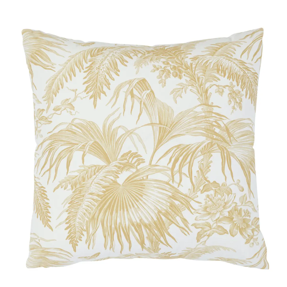 Toile Tropique Pillow_ GOLD