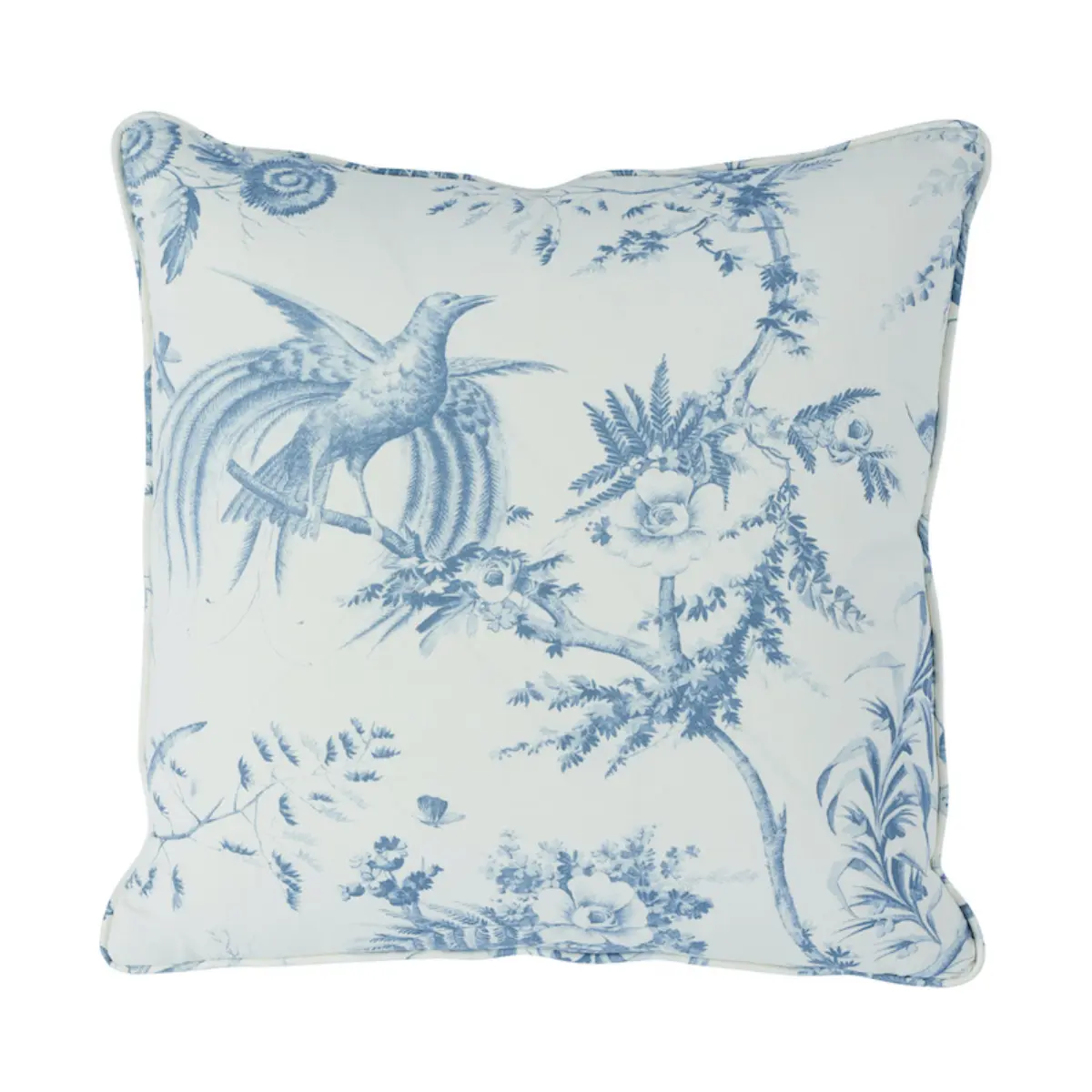 Toile de La Prairie Pillow_ BLUE