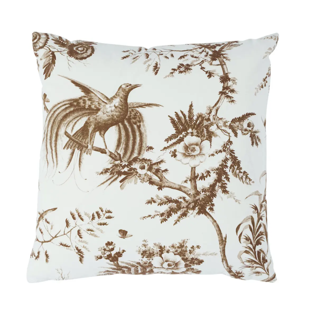 Toile de La Prairie Pillow_ BROWN