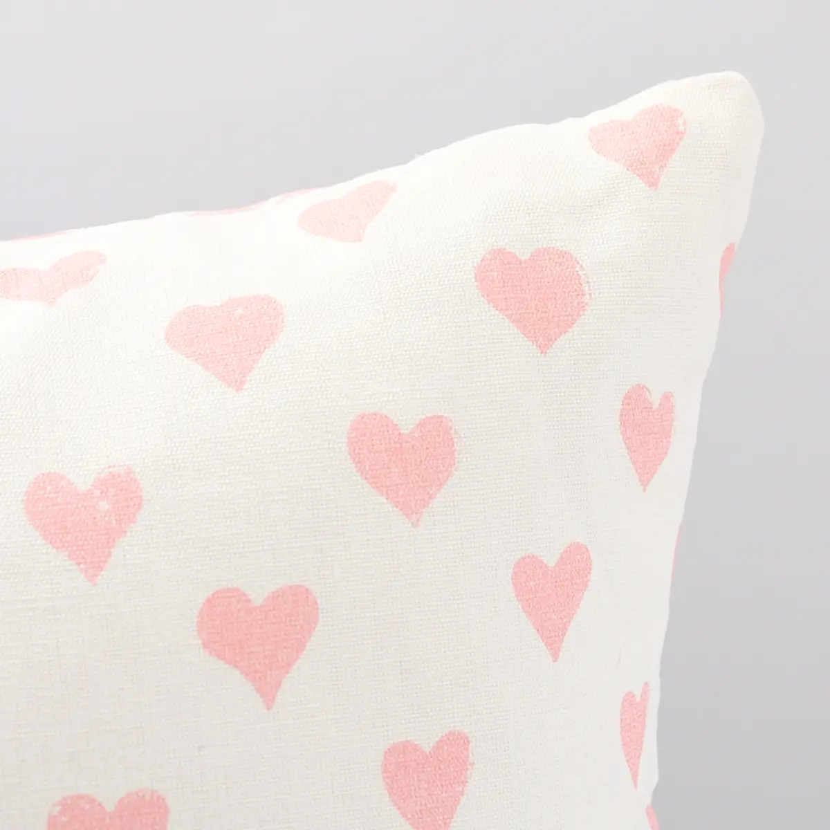 Hearts + Coffee Bean Pillow_ PINK