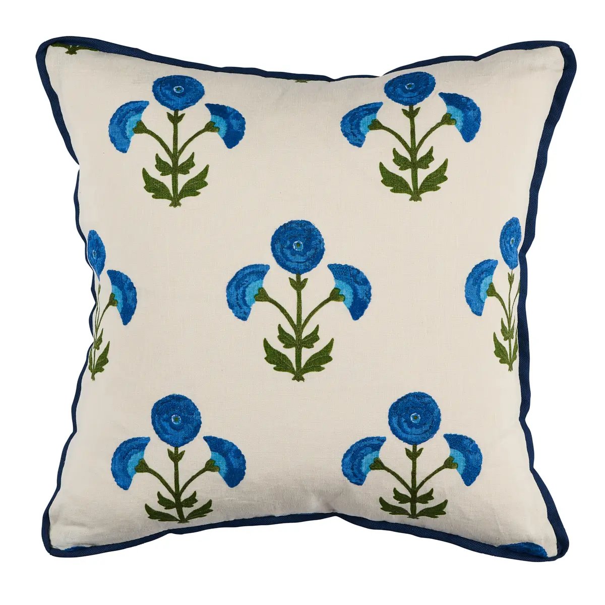Saranda Flower Pillow_ ROYAL
