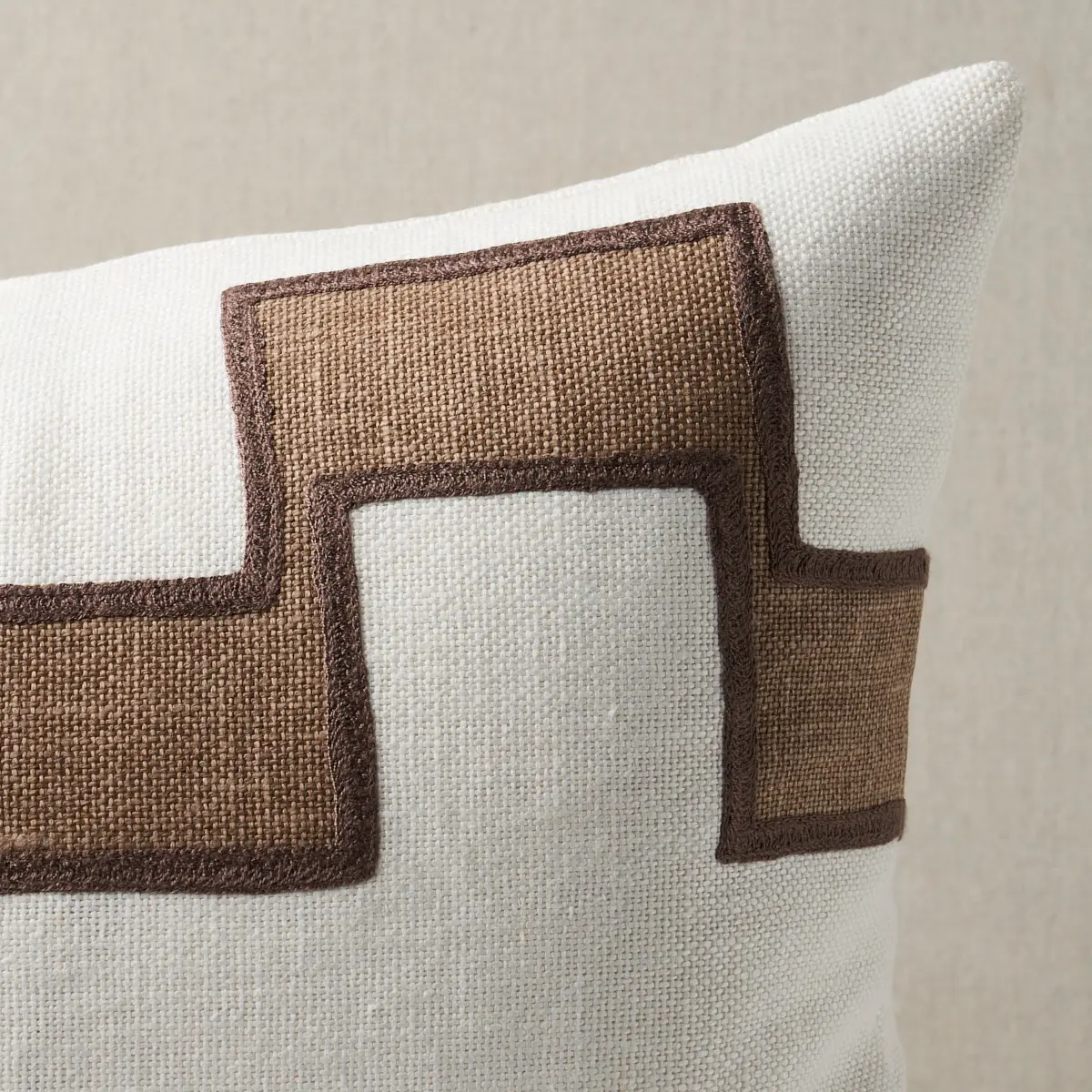 Dixon Embroidered Print Pillow_ NEUTRAL
