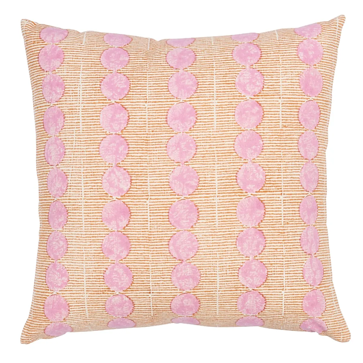 Sun Rise Hand Block Pillow_ ROSE & COPPER