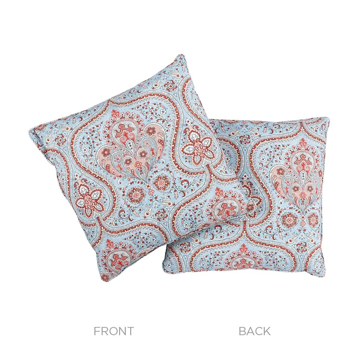 Paisley Court Pillow_ BLUE & ROSE