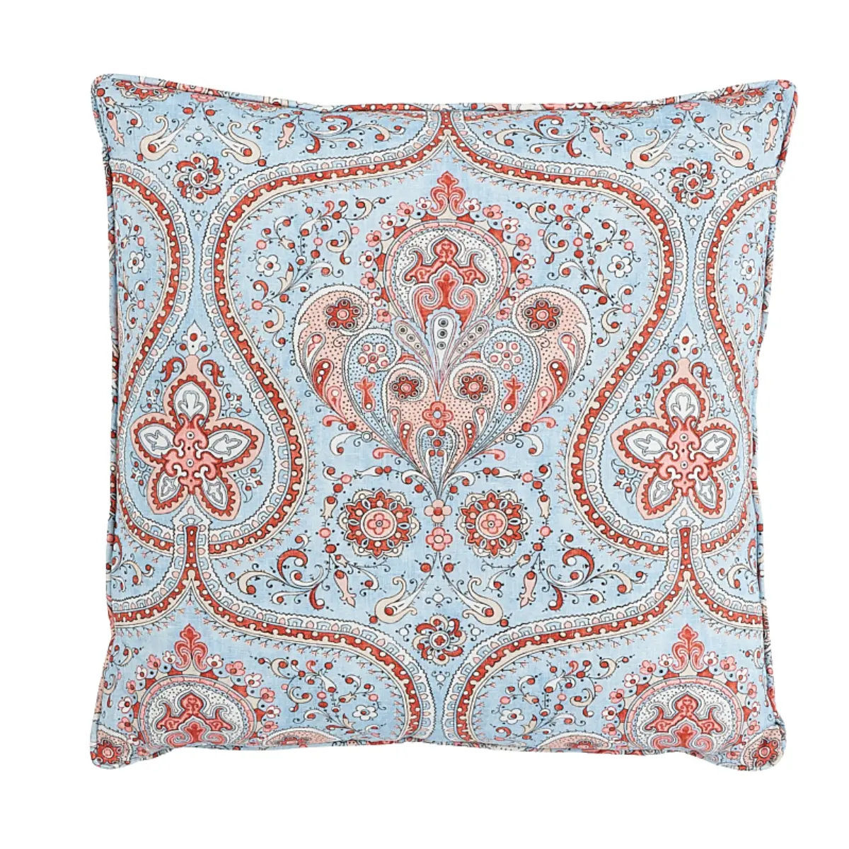 Paisley Court Pillow_ BLUE & ROSE