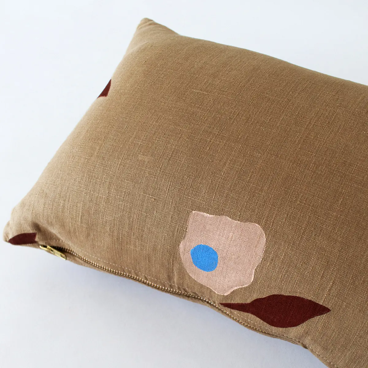 Aquinnah Hand Block Pillow_ CAMEL