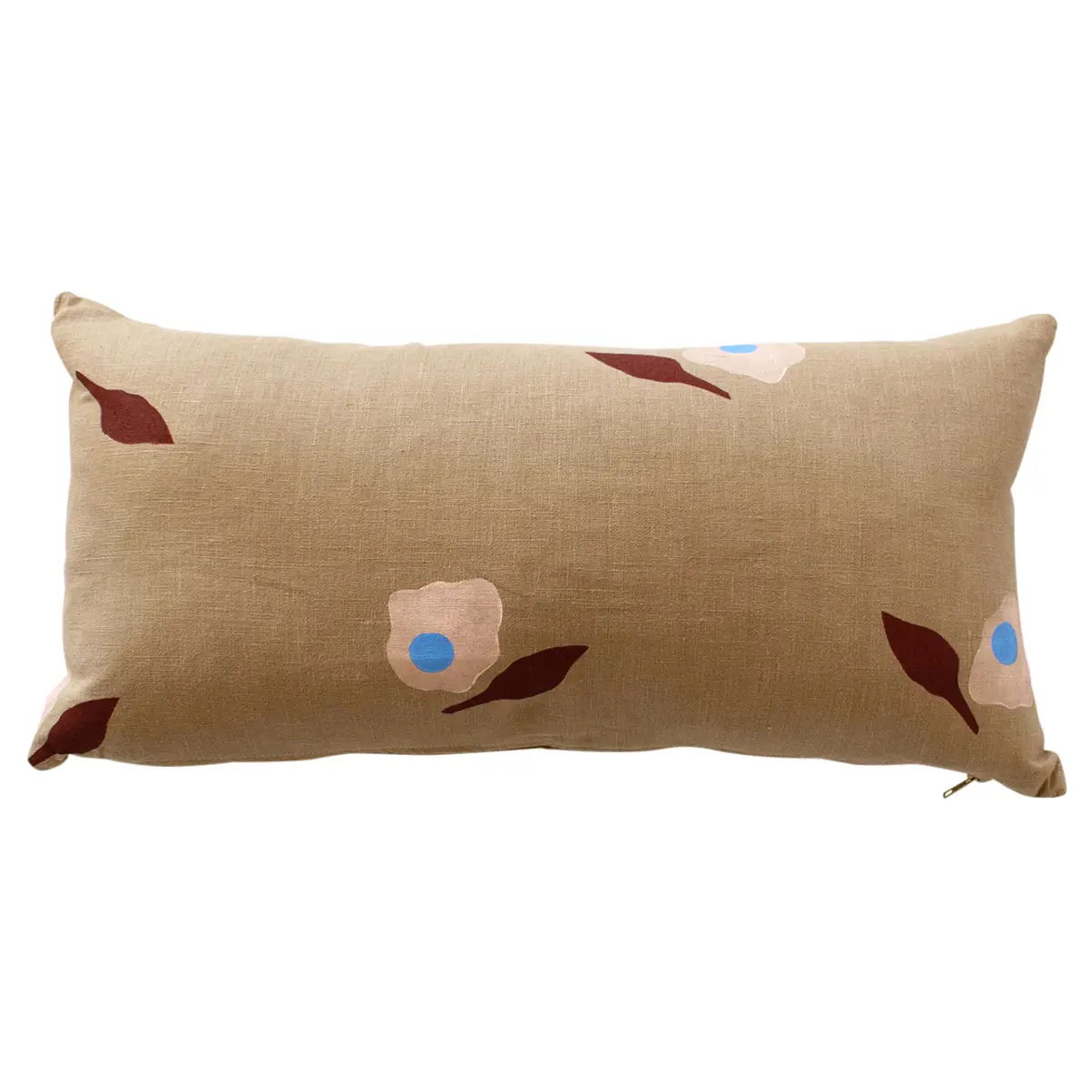 Aquinnah Hand Block Pillow_ CAMEL
