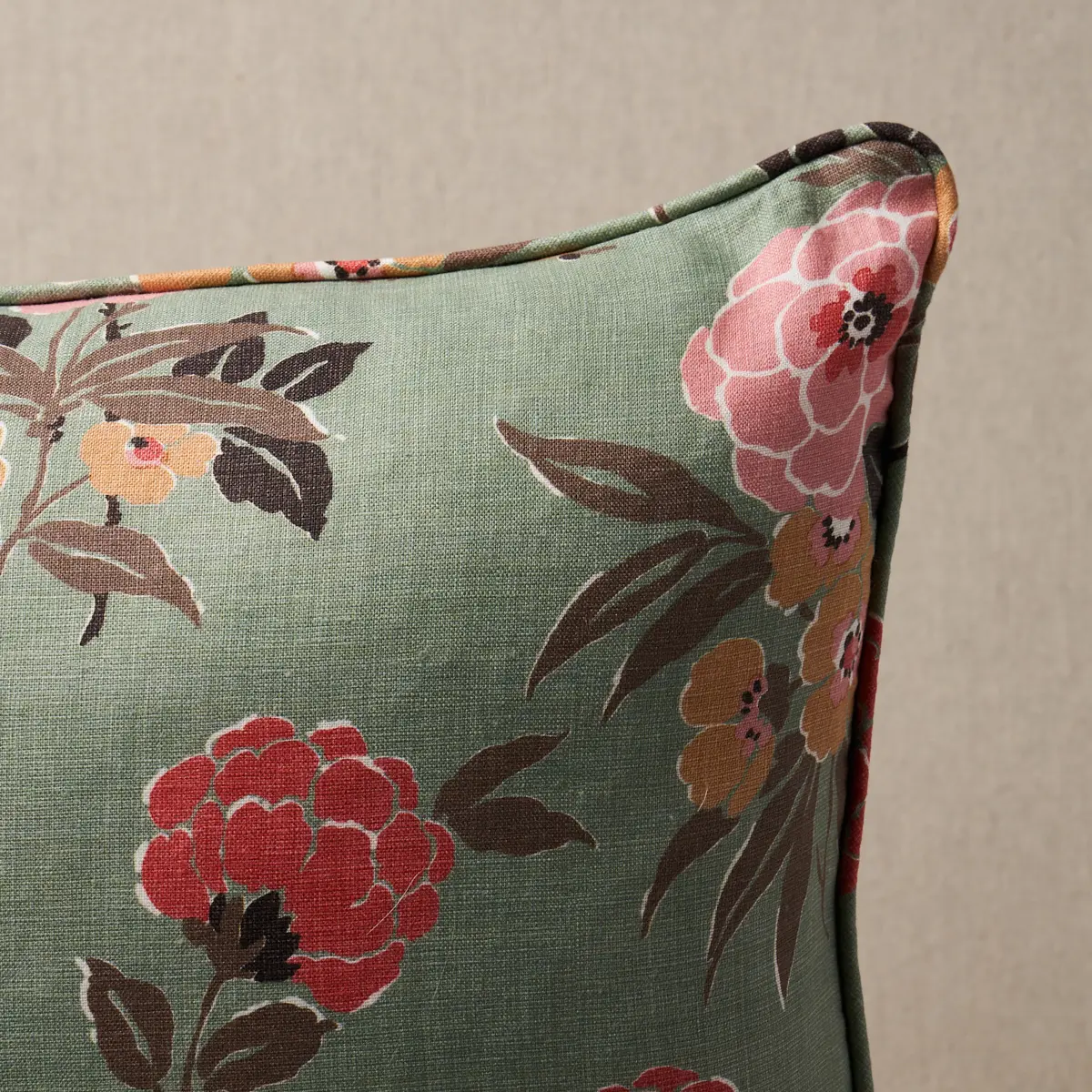 Valentina Floral Pillow_ GREEN
