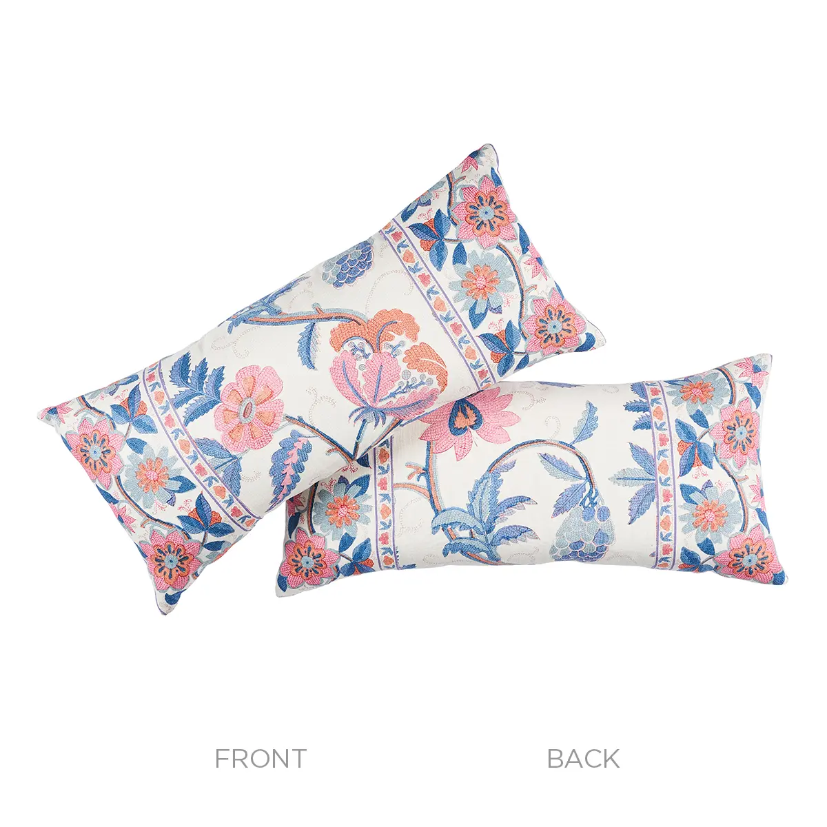 Indali Bordered Linen Pillow_ ROSE & INDIGO
