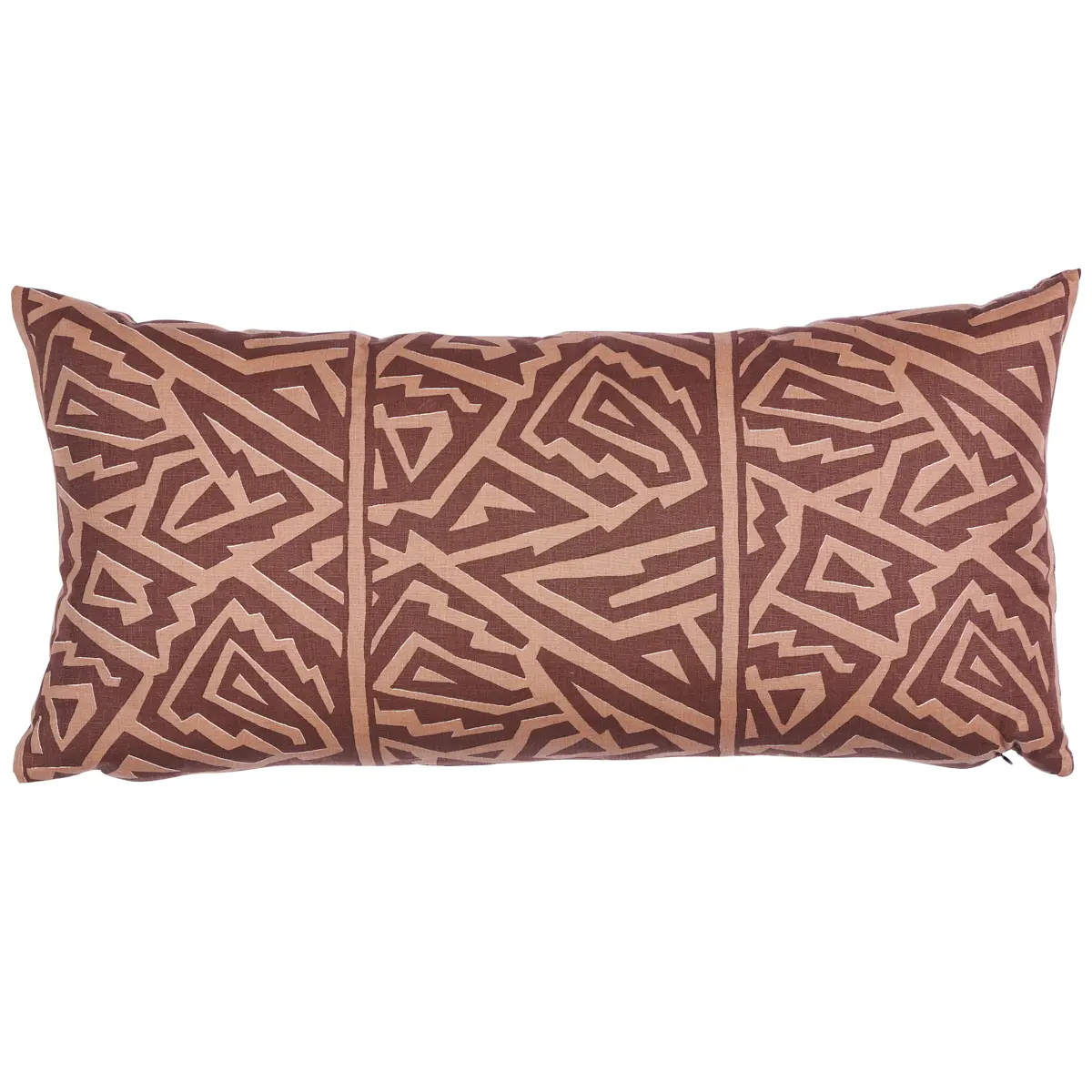 Jagged Maze Pillow_ BROWN