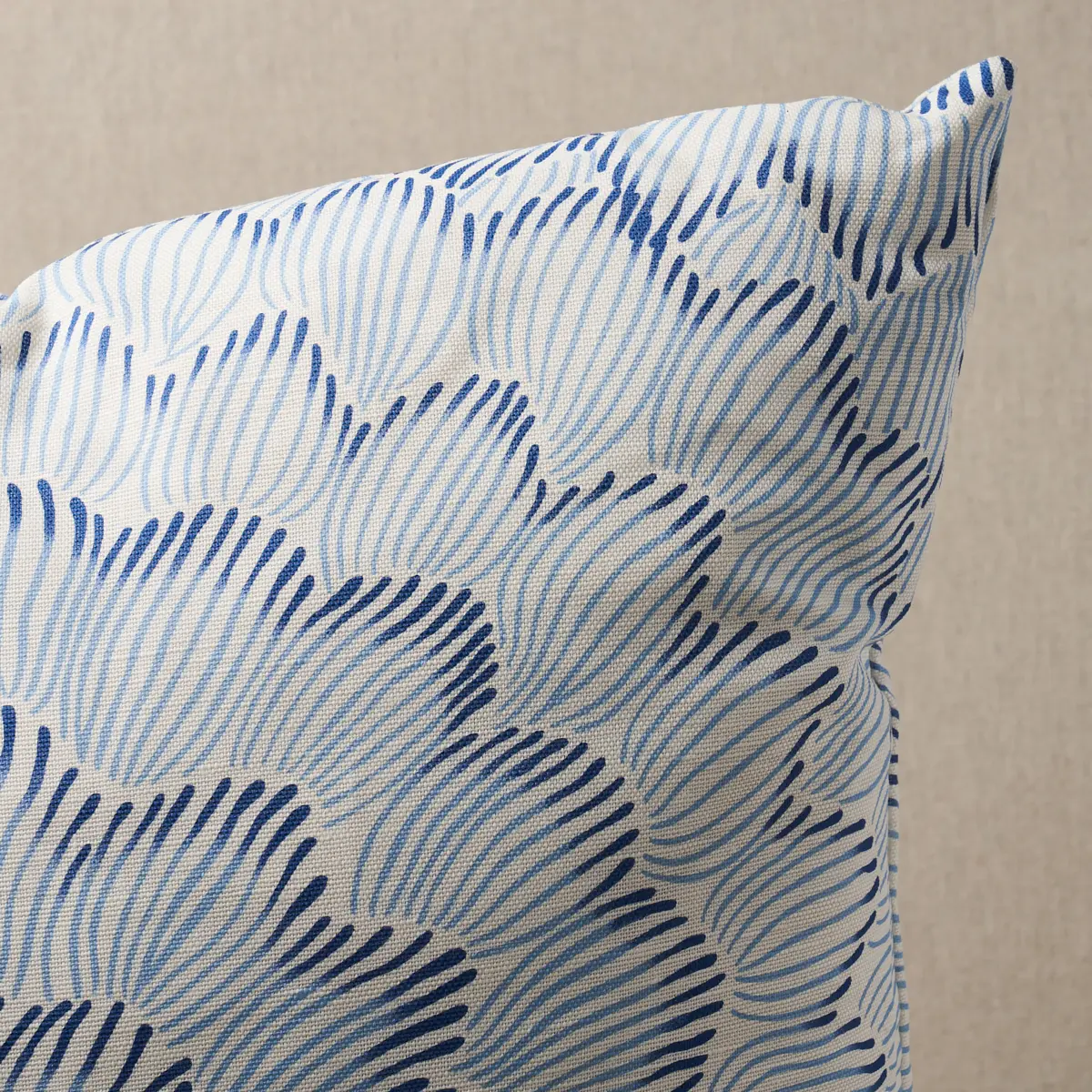 Feather Bloom Pillow_ TWO BLUES