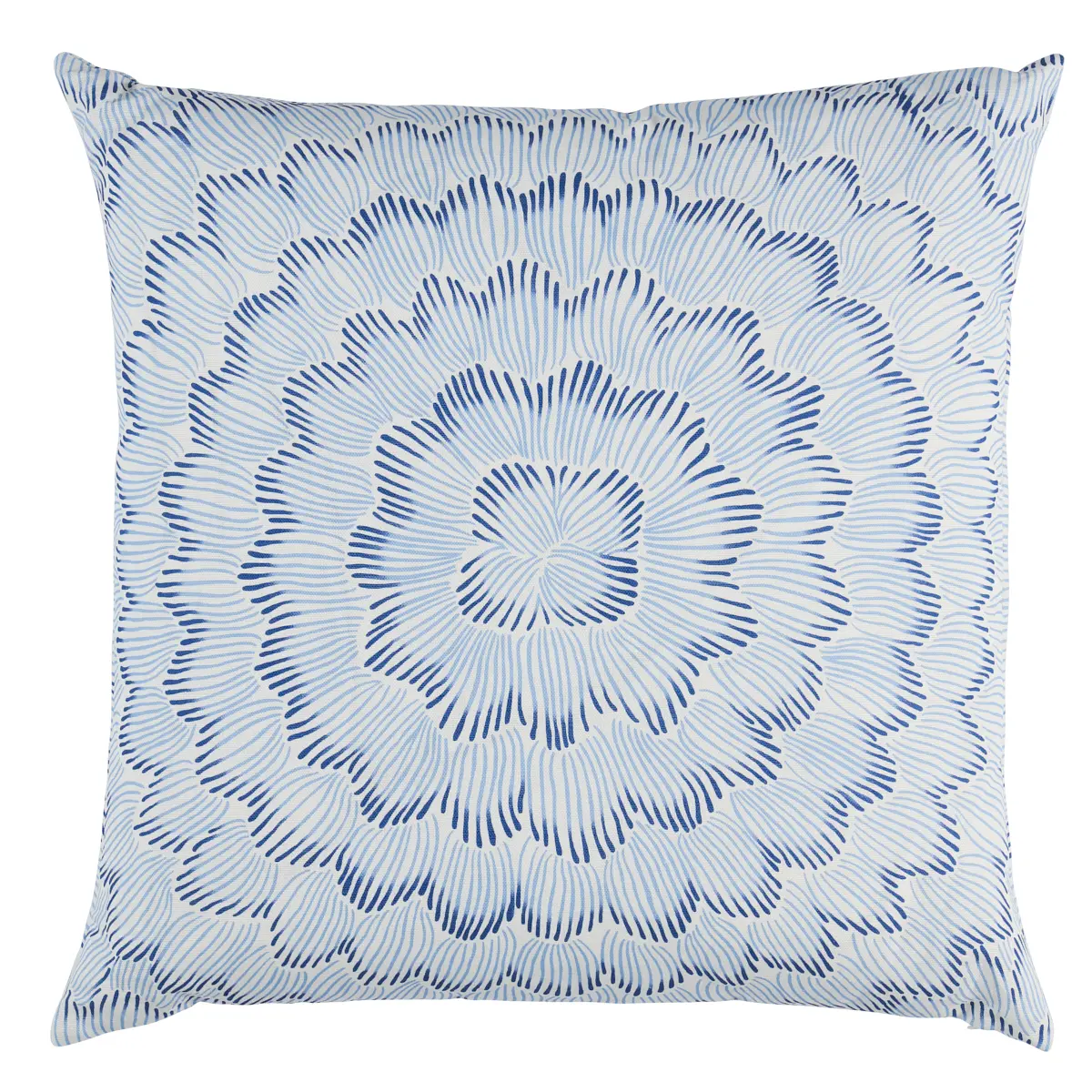 Feather Bloom Pillow_ TWO BLUES