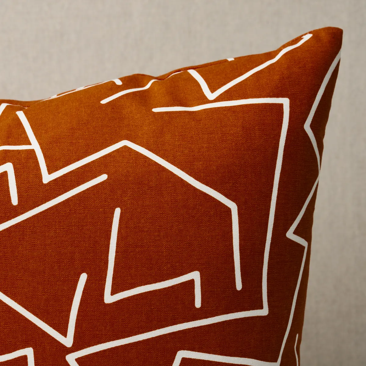 Tangent Print Pillow_ SAFFRON