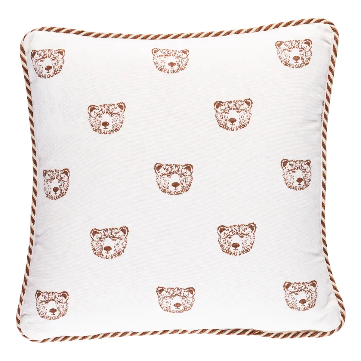 Bear Print Pillow_ IVORY