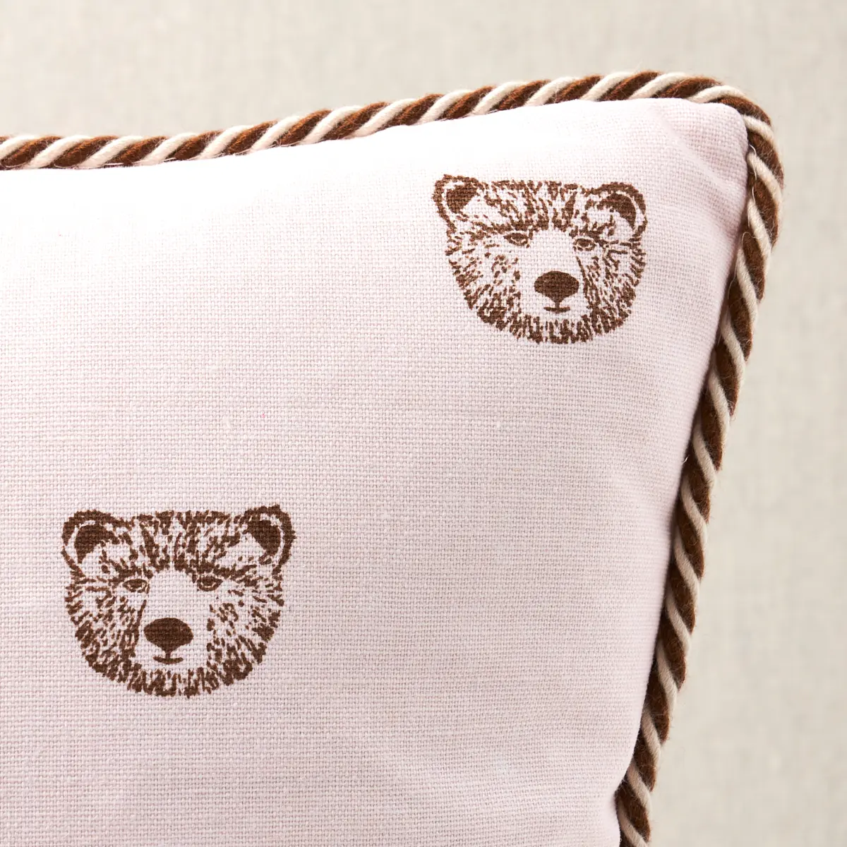 Bear Print Pillow_ BLUSH