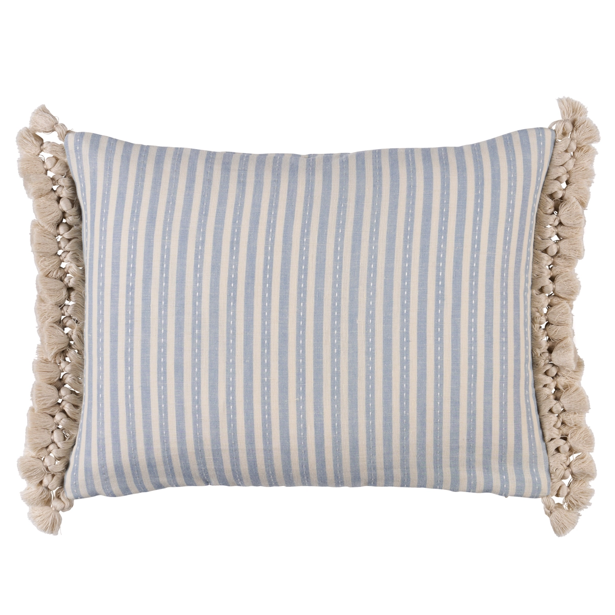 Mathis Ticking Stripe Pillow_ SKY