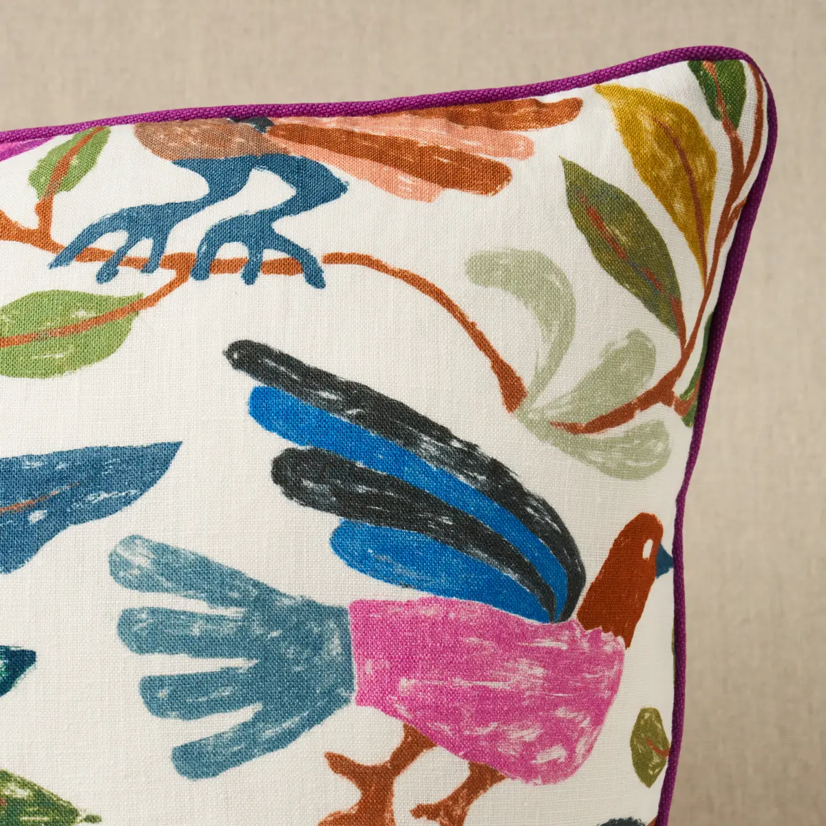 Canopy Pillow_ MULTI BIRDS