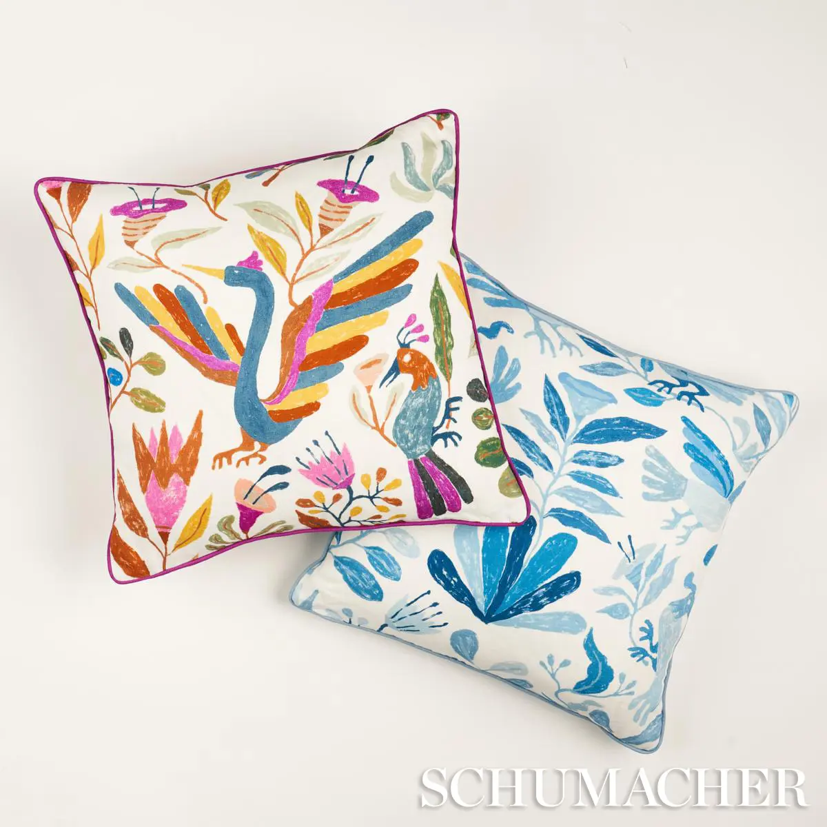 Canopy Pillow_ BLUE BIRDS