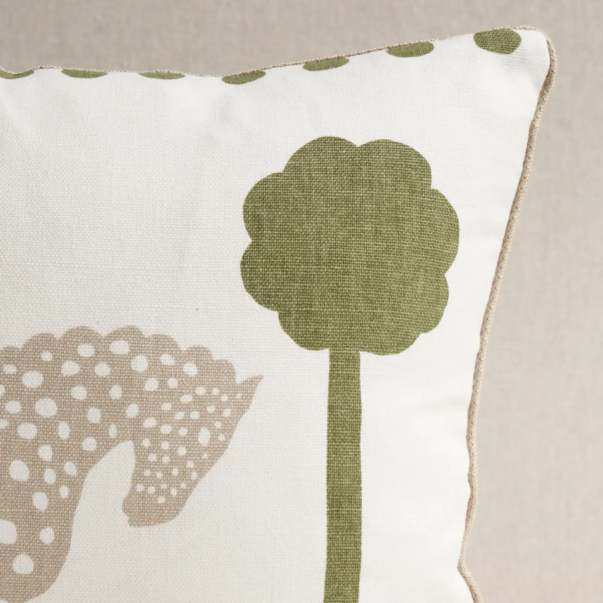 Polka Dot Pony Pillow_ OLIVE