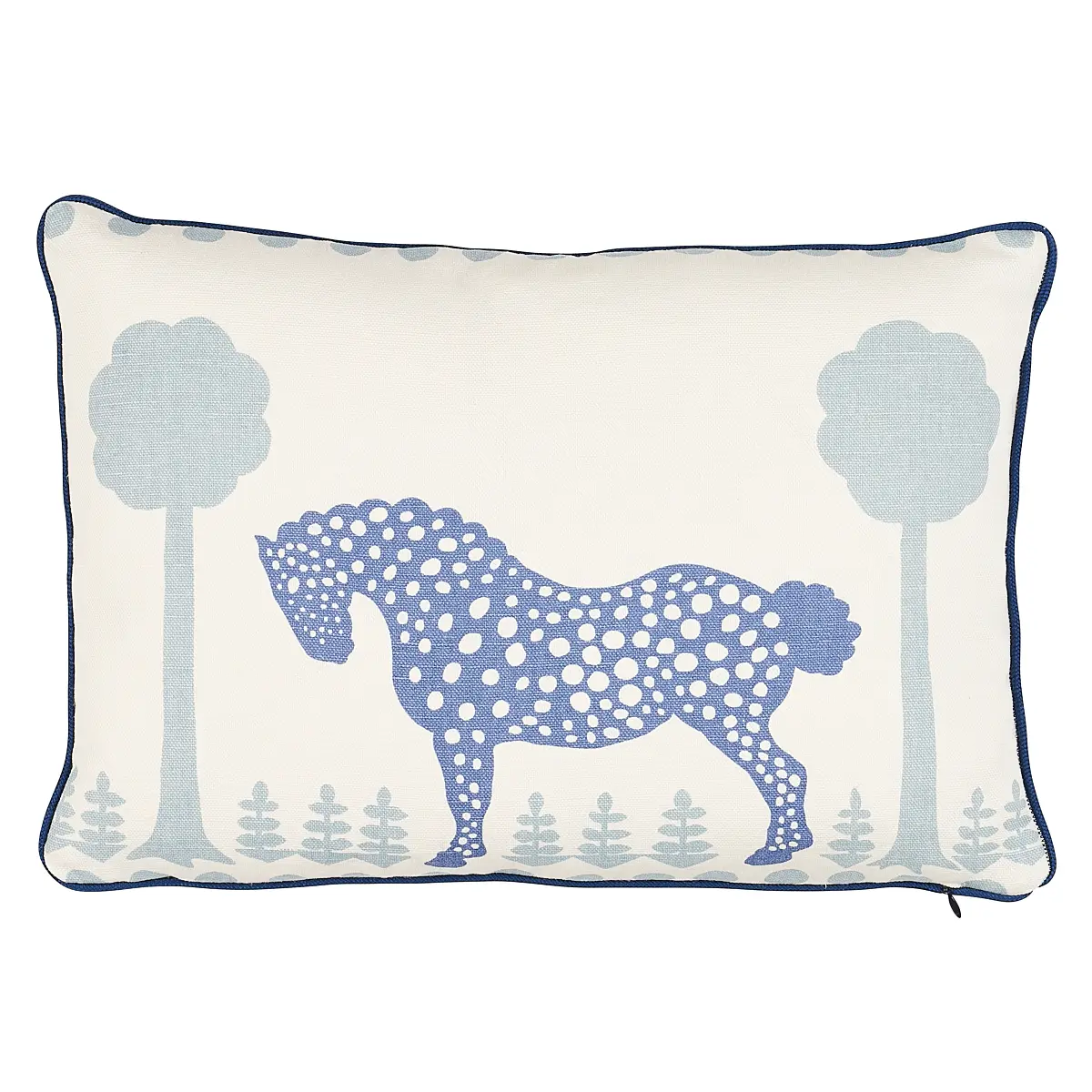 Polka Dot Pony Pillow_ BLUE
