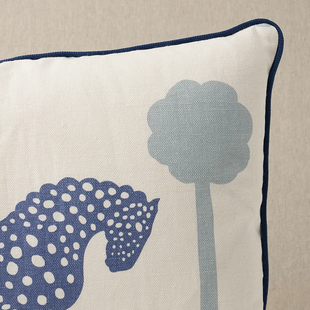 Polka Dot Pony Pillow_ BLUE