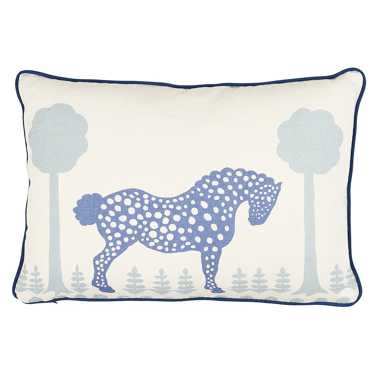 Polka Dot Pony Pillow_ BLUE
