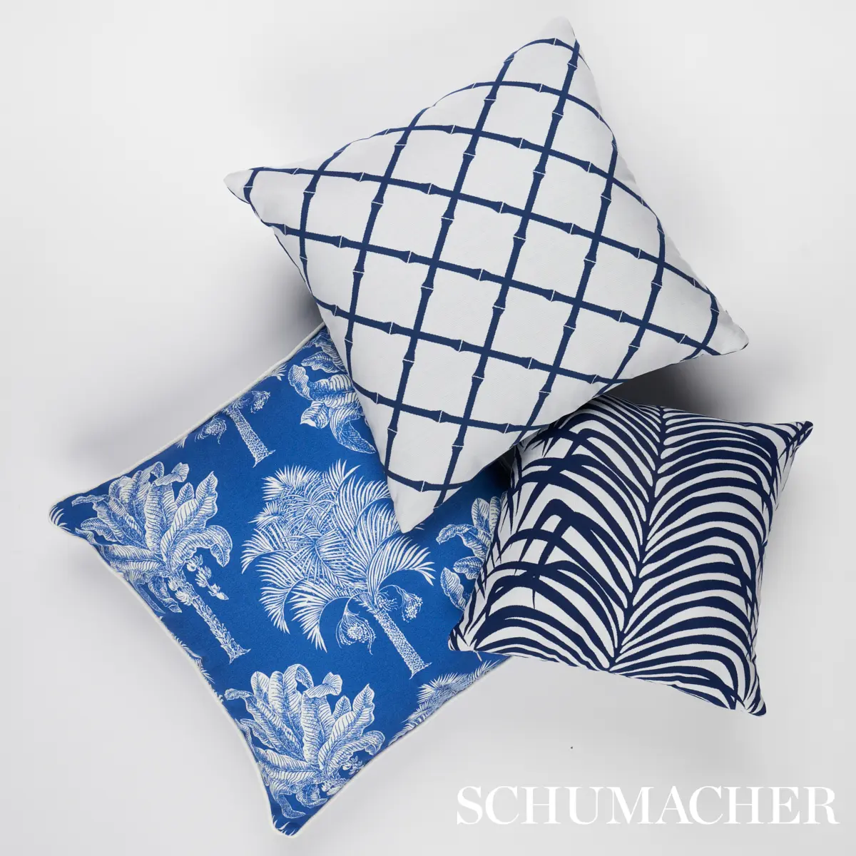Grand Palms I/O Pillow_ NAVY