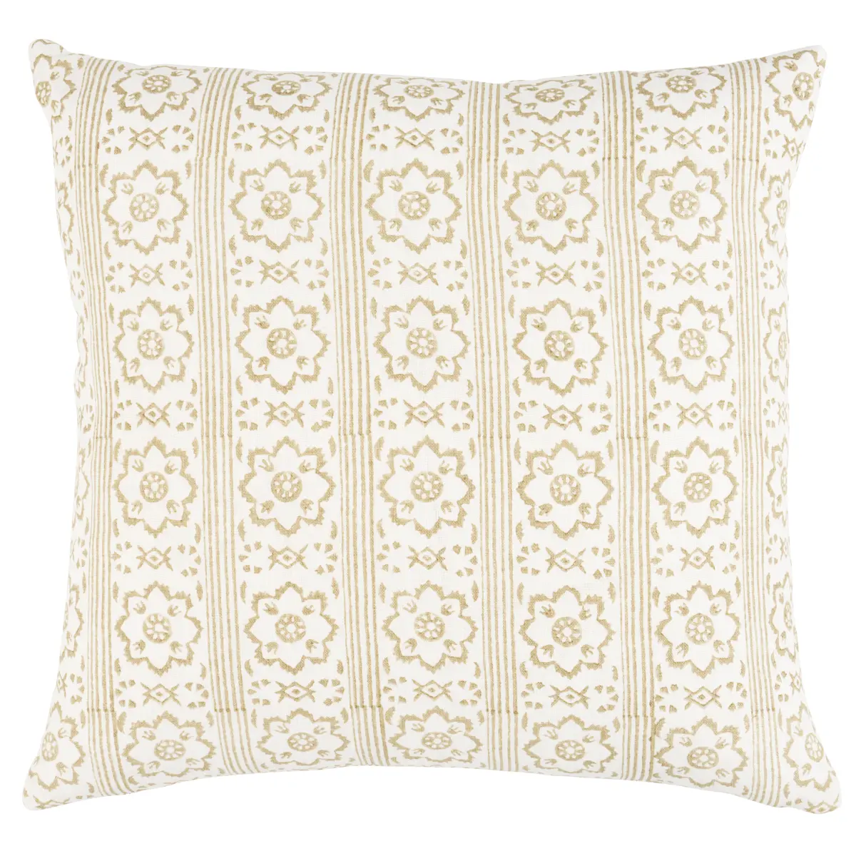 Sunda Hand Blocked Print Pillow_ NEUTRAL