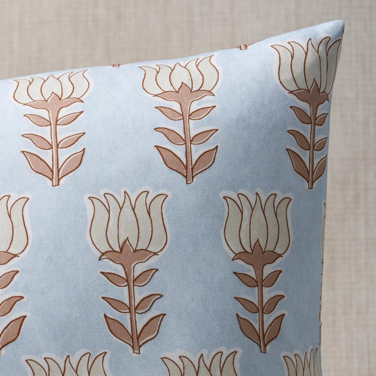 Mia Tulip Pillow_ SKY & SAND