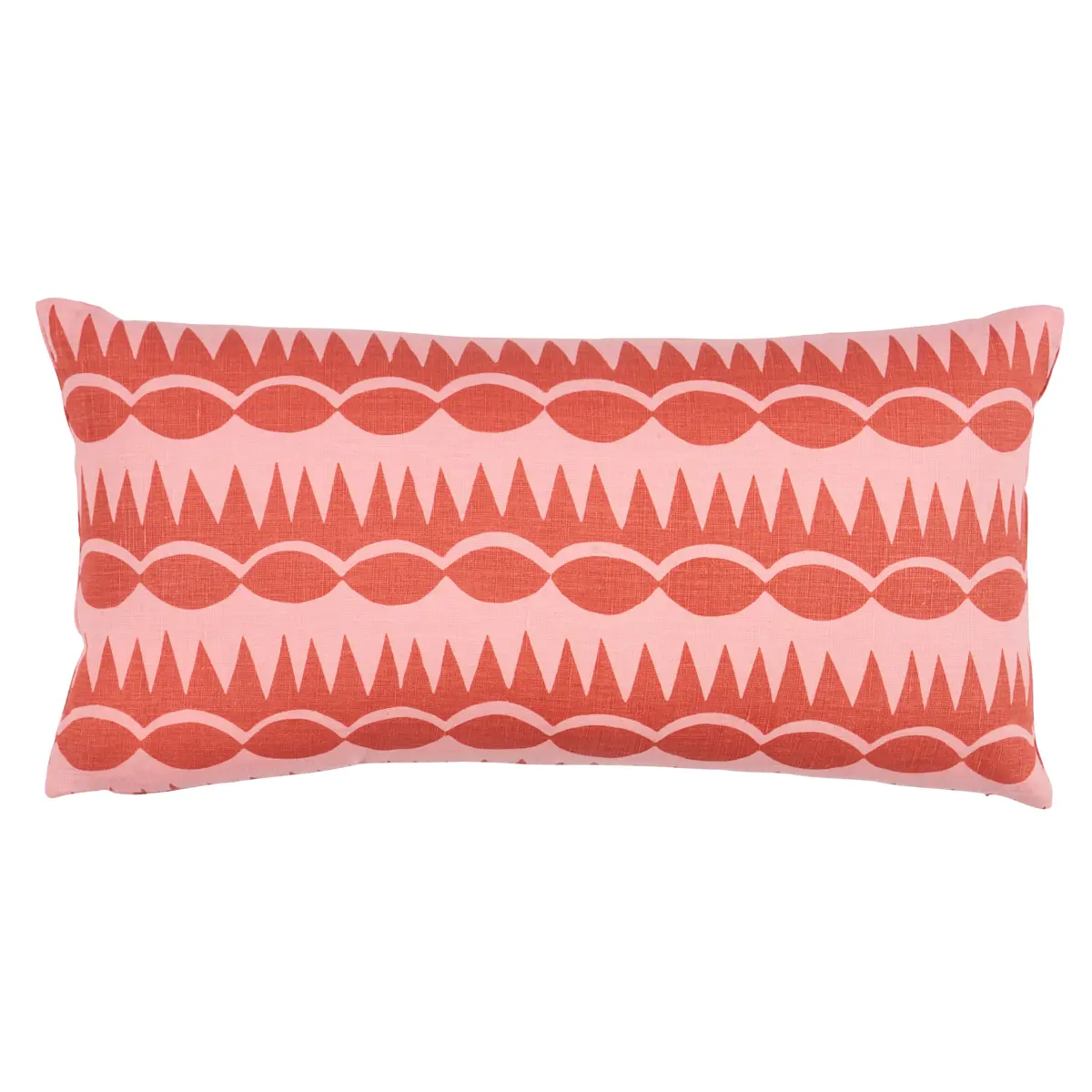 Dagger Stripe Pillow_ RED ON PINK