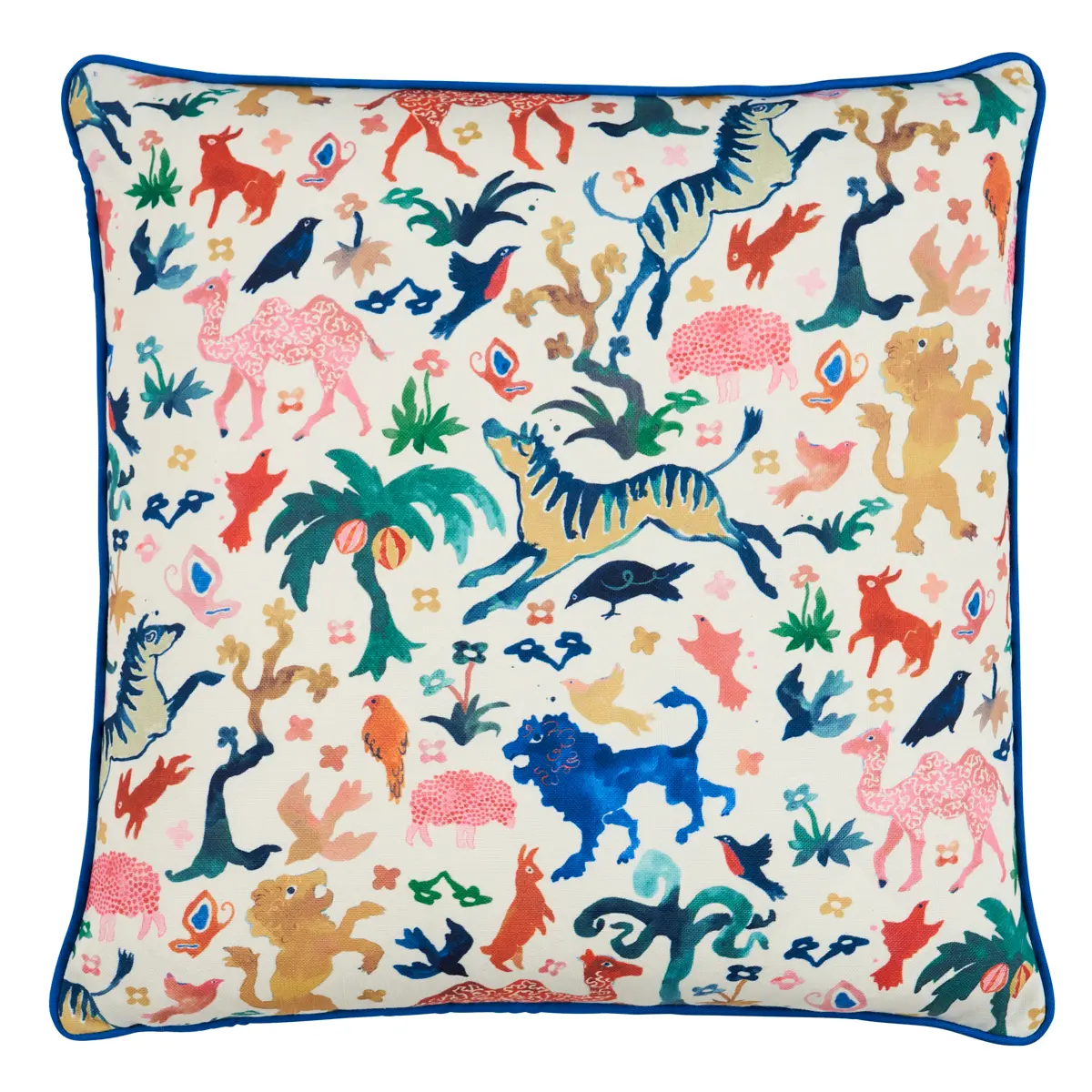 Beasts Pillow_ MULTI ON IVORY