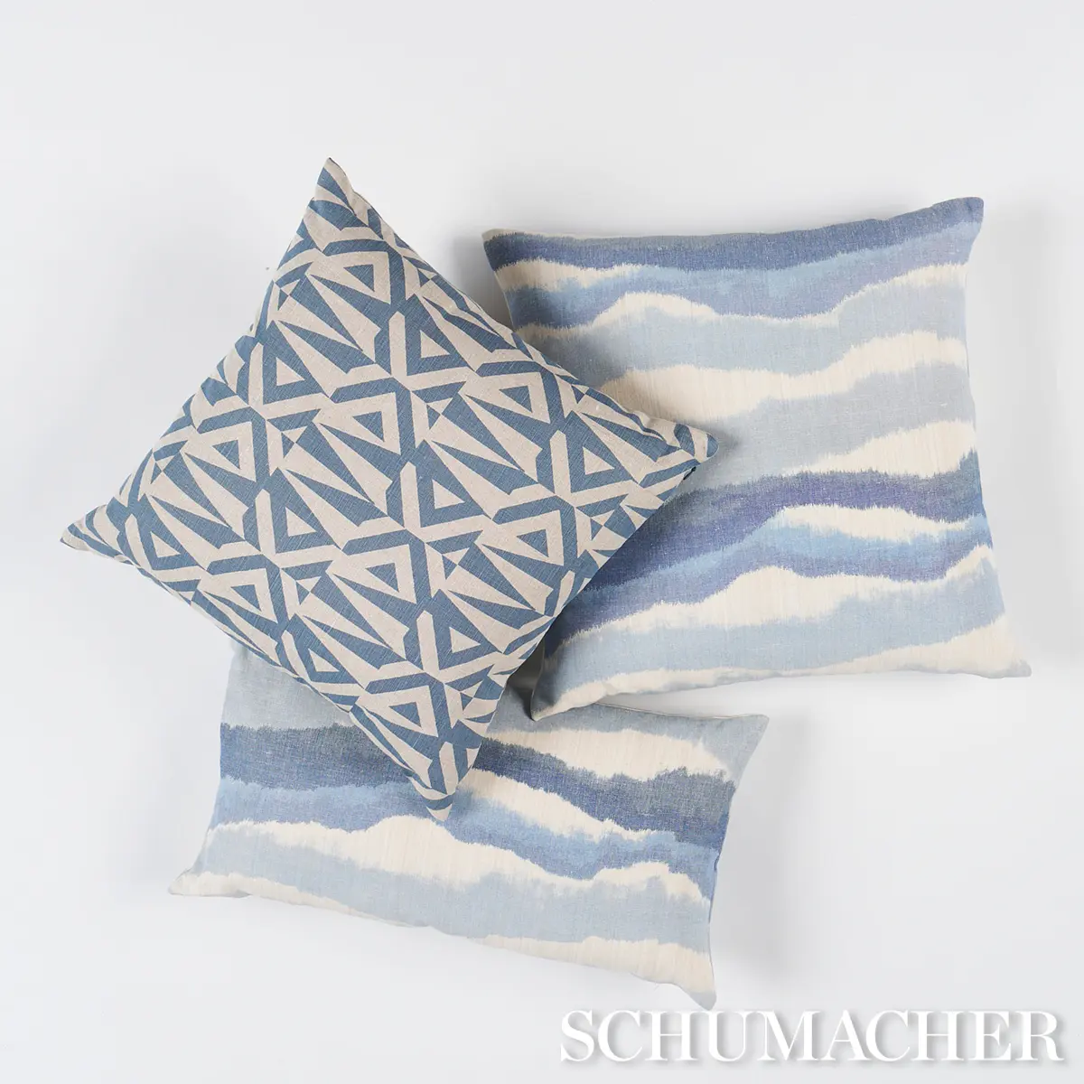 Chandler Warp Print Pillow_ LAGOON