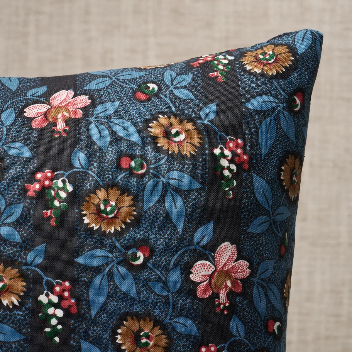 La Rue Stripe Pillow_ MIDNIGHT