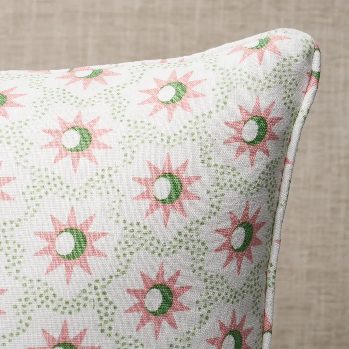 Lucie Pillow_ PINK & GREEN