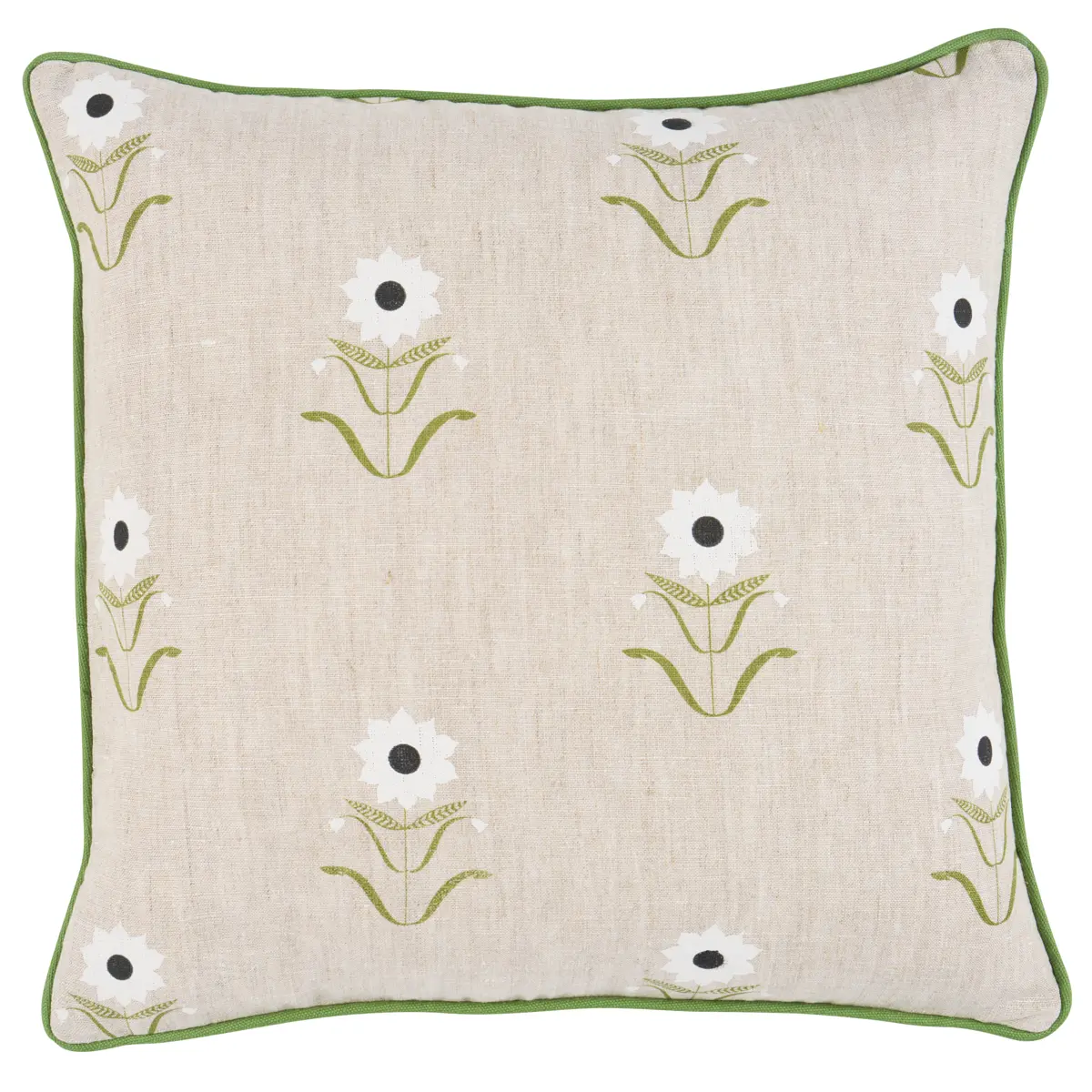 Forget Me Nots Pillow_ WHITE ON LINEN