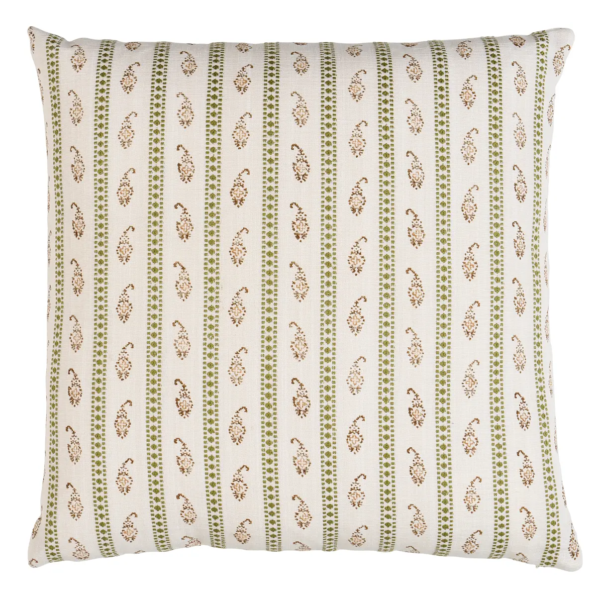 Eddie Hand Block Print Pillow_ GREEN