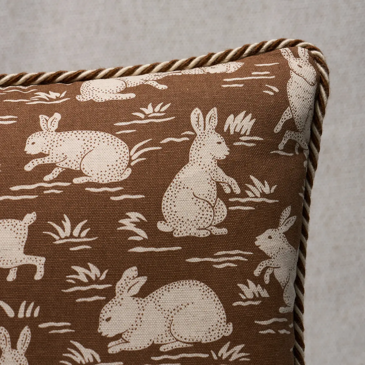 Cottontails Pillow_ CHESTNUT