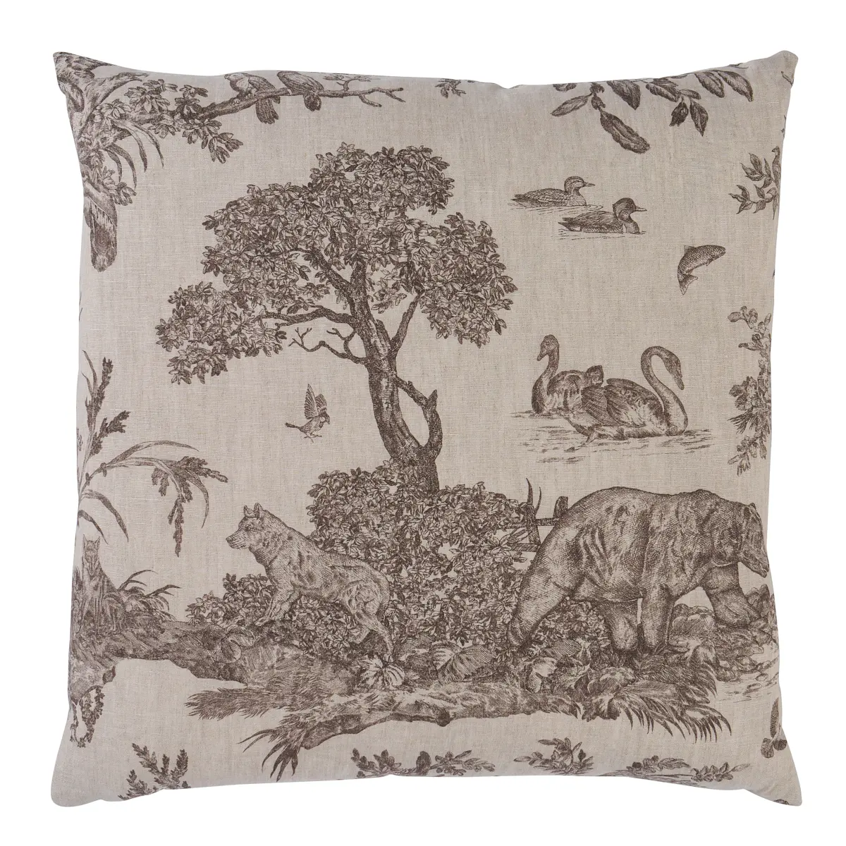 Western Toile Pillow_ SEPIA