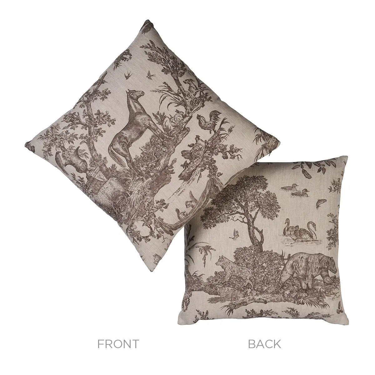 Western Toile Pillow_ SEPIA