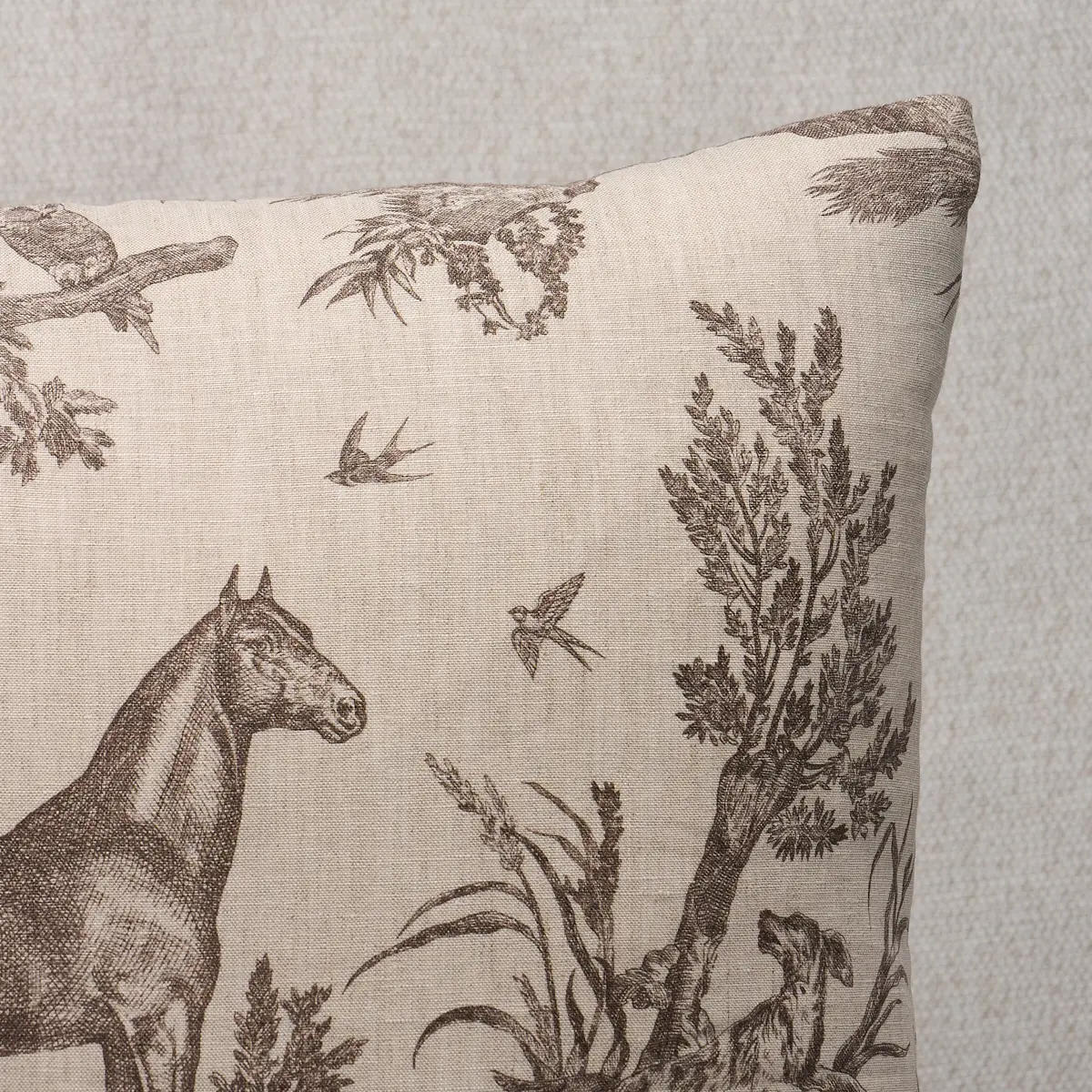 Western Toile Pillow_ SEPIA