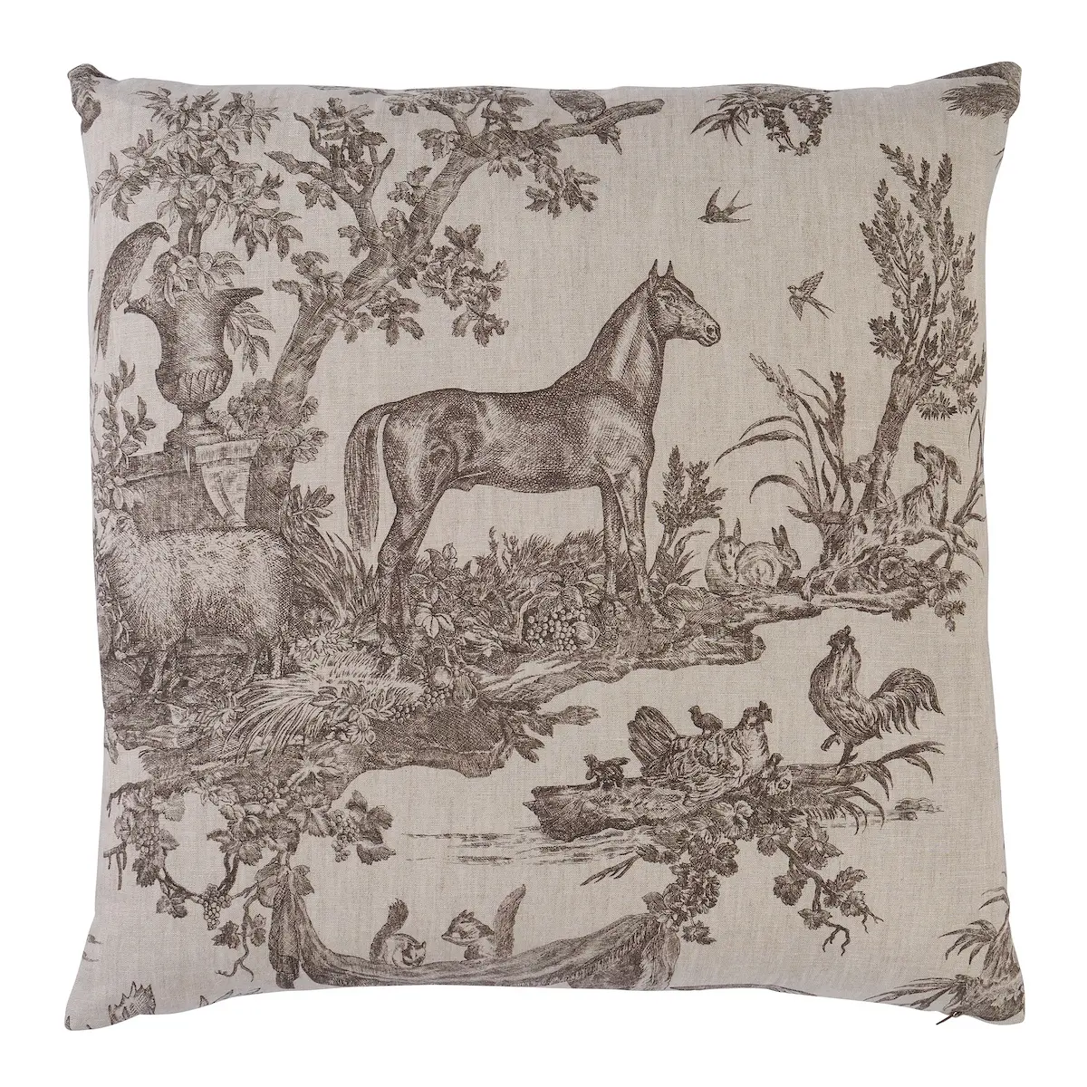 Western Toile Pillow_ SEPIA