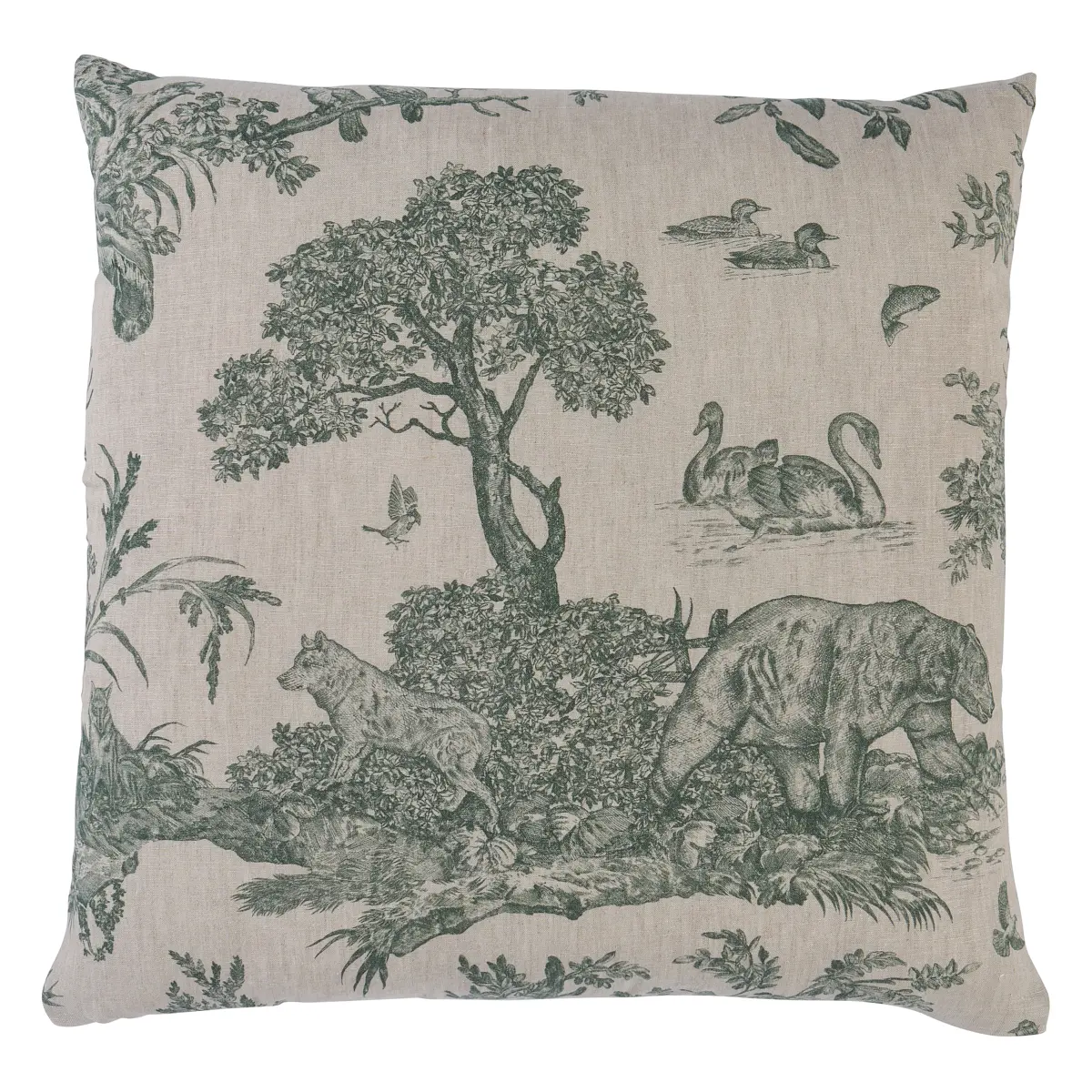 Western Toile Pillow_ FOREST