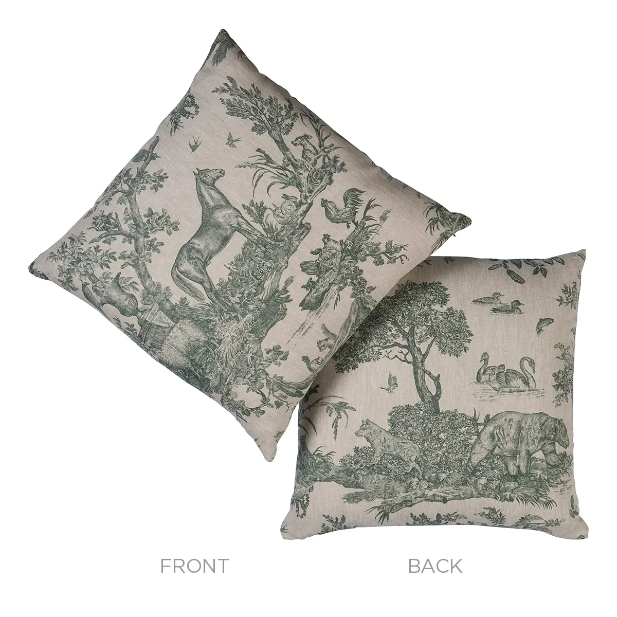 Western Toile Pillow_ FOREST
