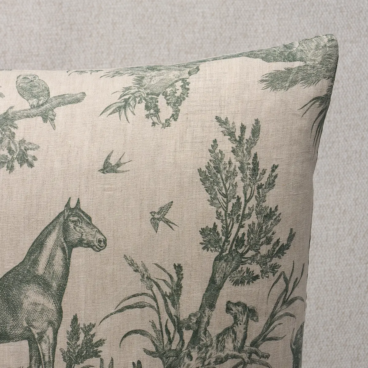Western Toile Pillow_ FOREST