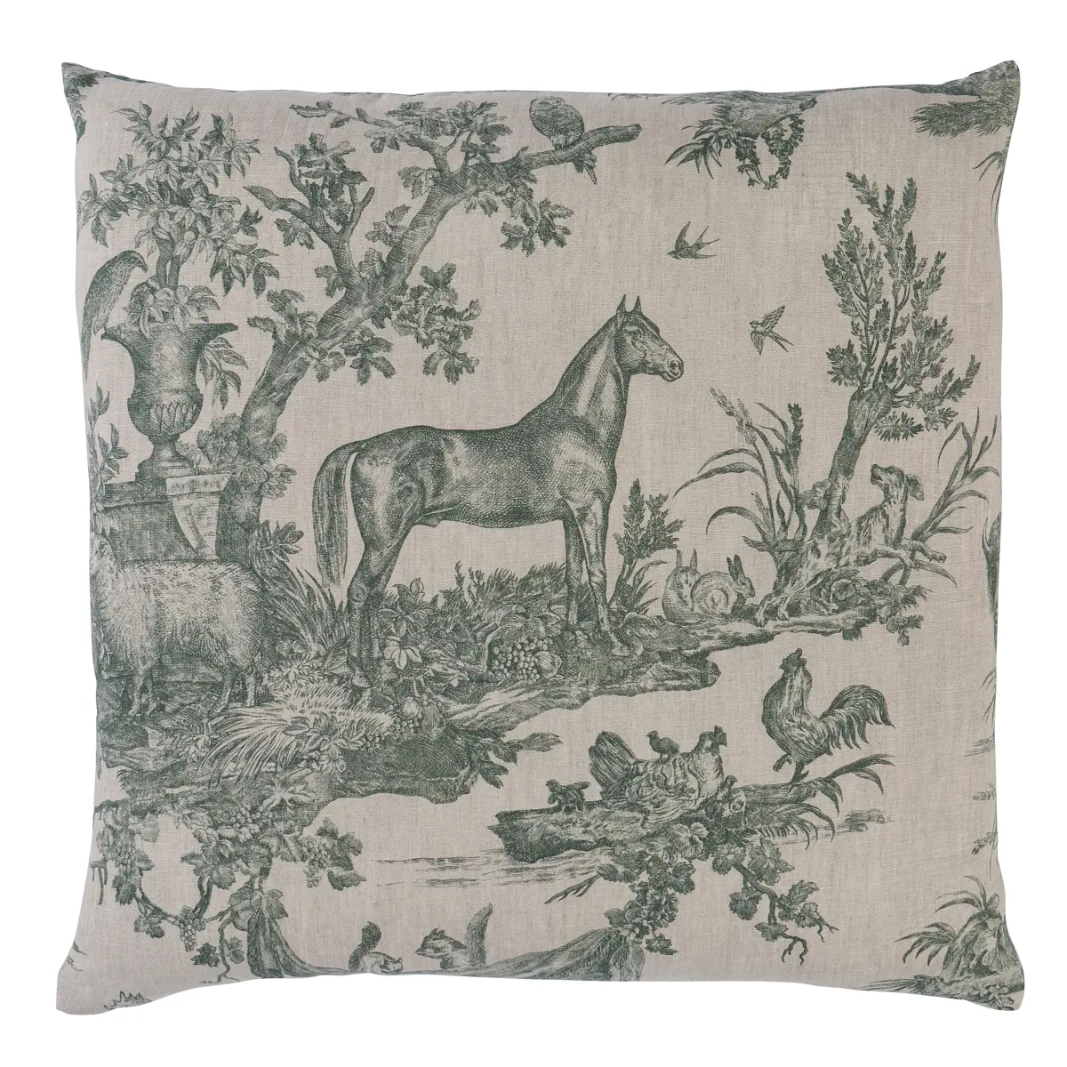 Western Toile Pillow_ FOREST